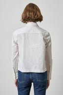 Lilla P Top Straight Fit Short Button Down in White