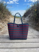 Lilley Line Tote Medium Sailor Stripe Fog Blue & Red