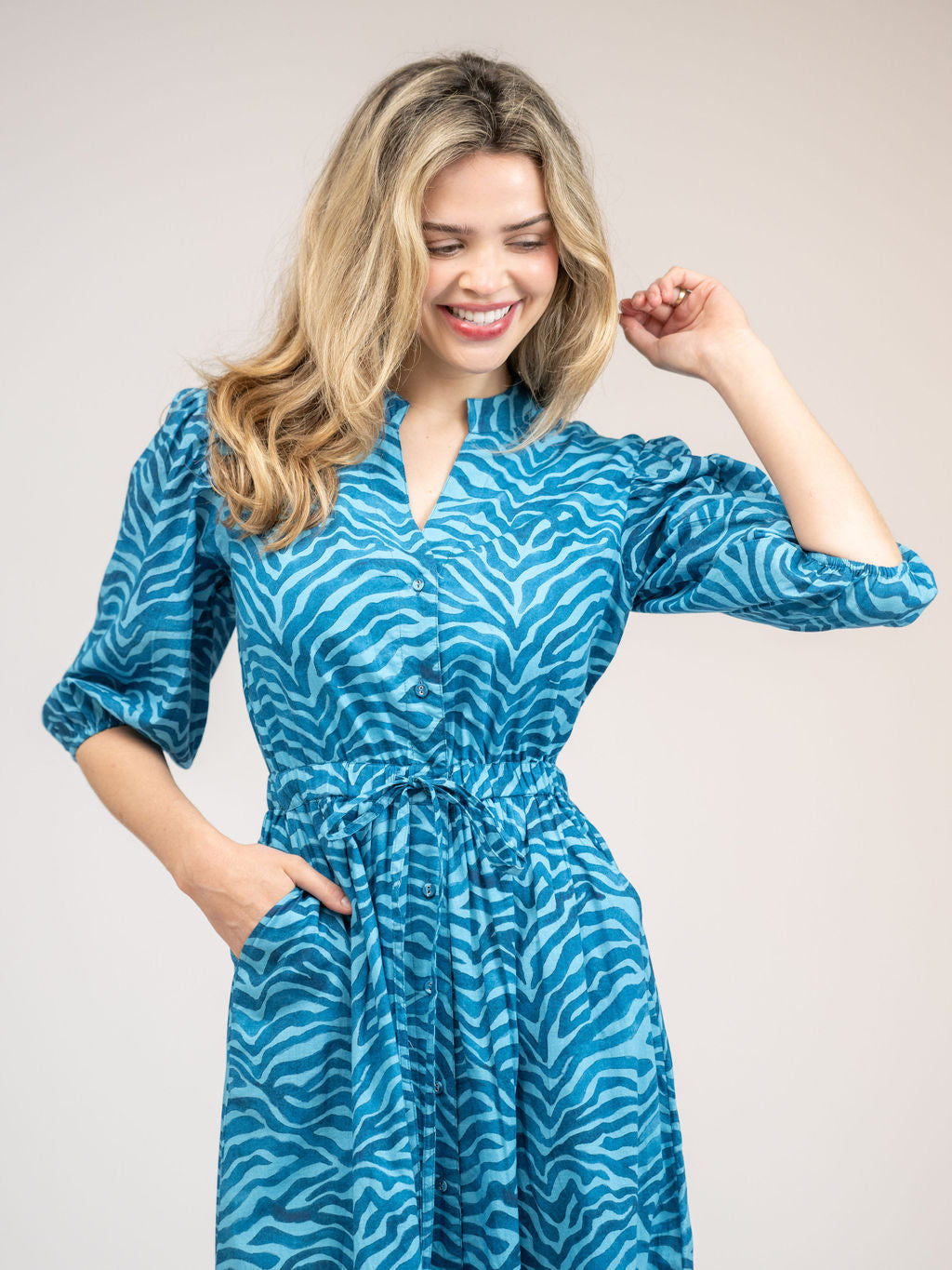 The Lily Midi Dress | Blue Zebra