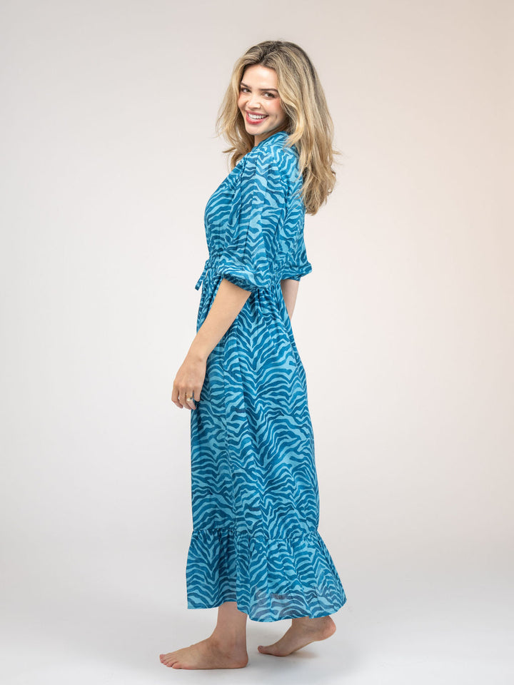 The Lily Midi Dress | Blue Zebra