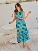 The Lina Dress | Green Check Block
