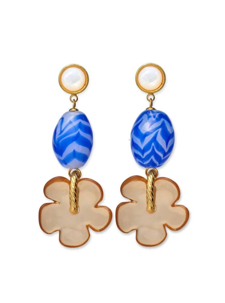 Lizzie Fortunato Earrings Lizzie Fortunado | Mistflower Earrings in Blue Horizon
