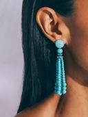 Loren Hope Earrings Greer Tassel Earrings in Turquoise