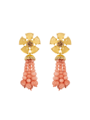 Loren Hope Earrings Talia Tassel Earrings in Coral