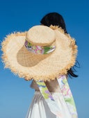 Lost Pattern NYC Hat Frida X Lost Pattern Frida's Garden Straw Hat with Ribbon Tie
