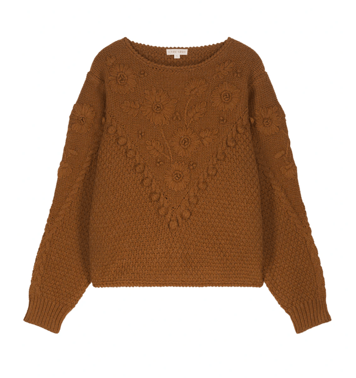 Louise Misha Top Louise Misha | Acai Sweater in Cinnamon