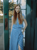 Louise Skirt Helena Midi Wrap Skirt in Cape Gingham