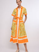 Love the Label Dress Drew Midi Dress in Orange Blossom