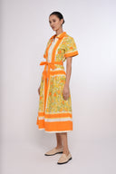Love the Label Dress Drew Midi Dress in Orange Blossom
