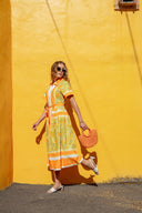 Love the Label Dress Drew Midi Dress in Orange Blossom