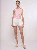 Love the Label Shorts Sandy Shorts in Lydian Embroidery