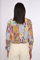 Love the Label Top Amber Top in Petunia Patchwork