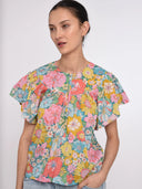 Love the Label Top Kinsley Top in Summers In The Sun 2 Liberty Print