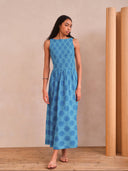 Corina Dress in Seashell Scarf Print