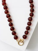 Amber Lucid Glass Necklace