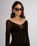 Luv Lou Sunglasses The Leui in Black