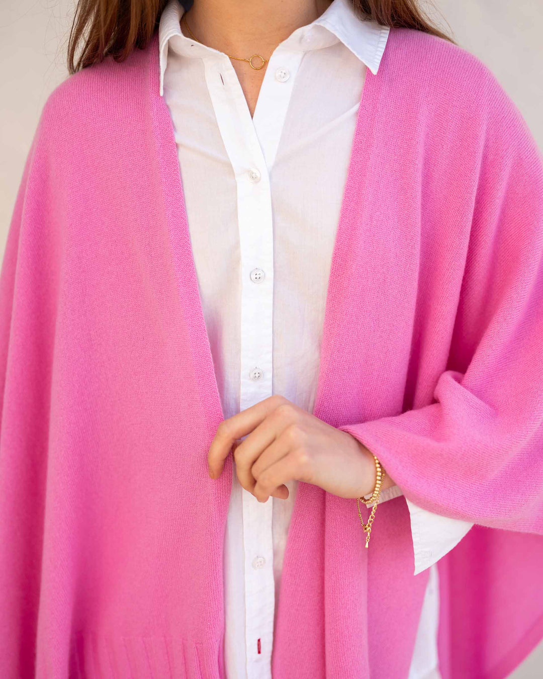 The Luxy Wrap in Carnation Pink