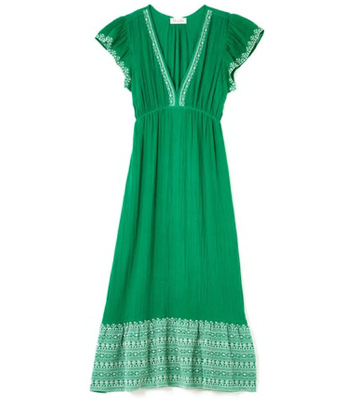 M.A.B.E Dress Cella Embroidered Dress in Green