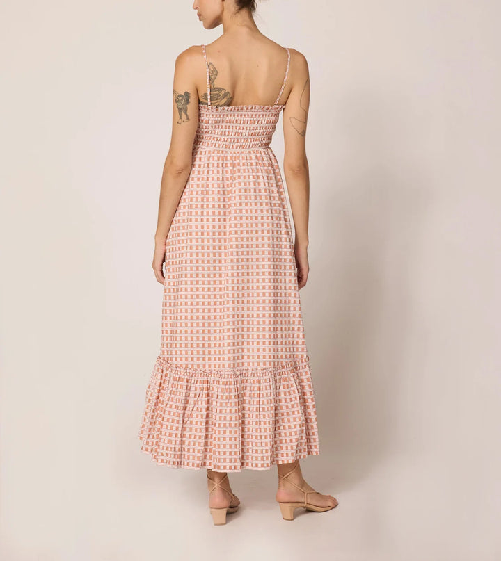 Magnolia Ankle Dress in Bellini Peach