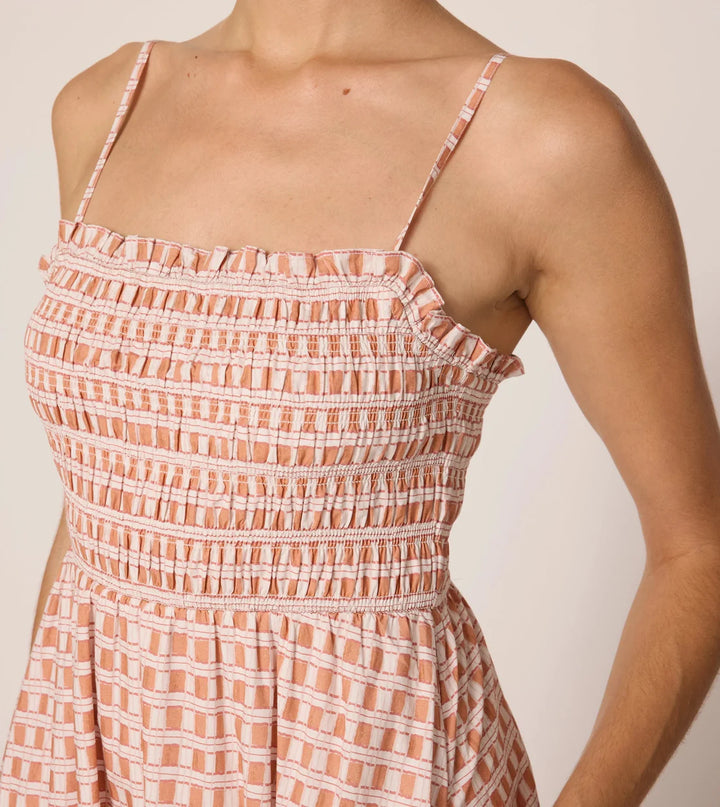 Magnolia Ankle Dress in Bellini Peach