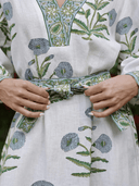 Maison Marigold Dress Capri Maxi Dress in Blue Flower