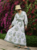 Maison Marigold Dress Capri Maxi Dress in Blue Flower
