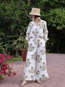 Maison Marigold Pants Montecito Wide Leg Pant in Khaki Flower