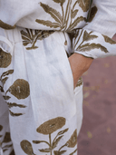 Maison Marigold Pants Montecito Wide Leg Pant in Khaki Flower