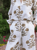 Maison Marigold Pants Montecito Wide Leg Pant in Khaki Flower