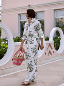 Maison Marigold Top Montecito Popover in Blue Flower