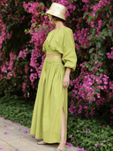 Maison Marigold Top XS/S / Green Newport Top in Sweet Lime Stripe