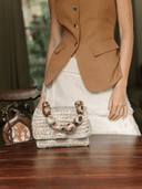 Makipalmata Clutch Gold and Blue Muse Mini Bag
