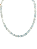 Mali Beads Bracelet Aquamarine Natural Gemstone Beaded Layering Necklace