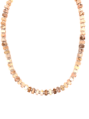 Mali Beads Bracelet Pink Opal Natural Gemstone Beaded Layering Necklace