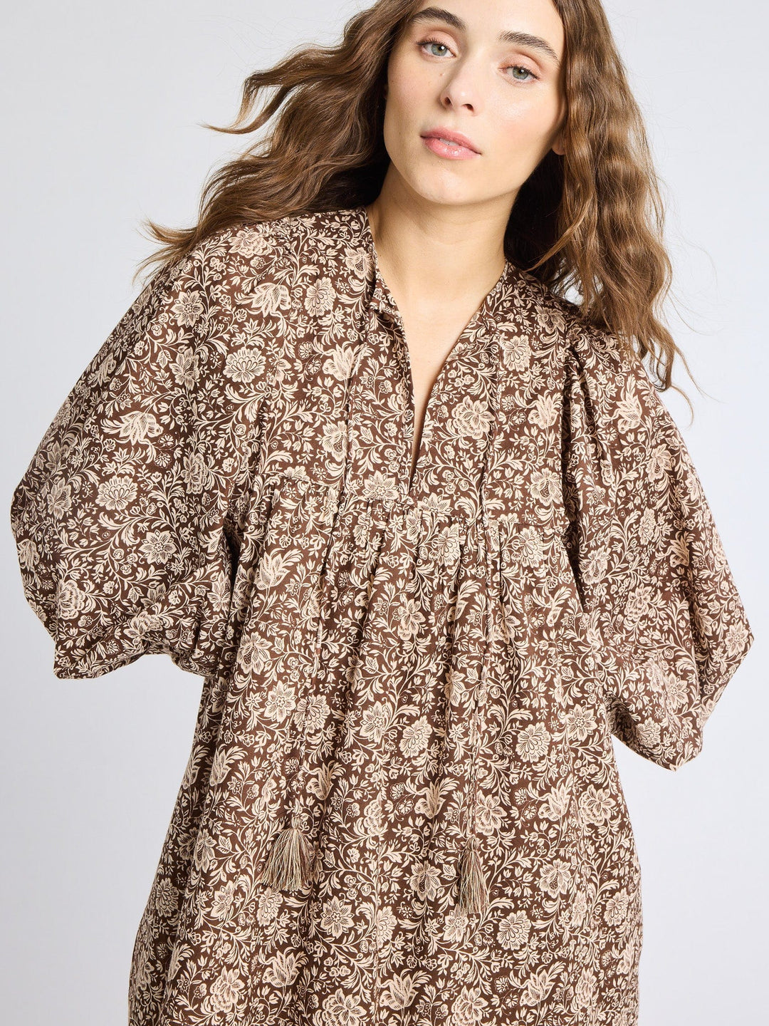 Daisy Dress in Cocoa Floral