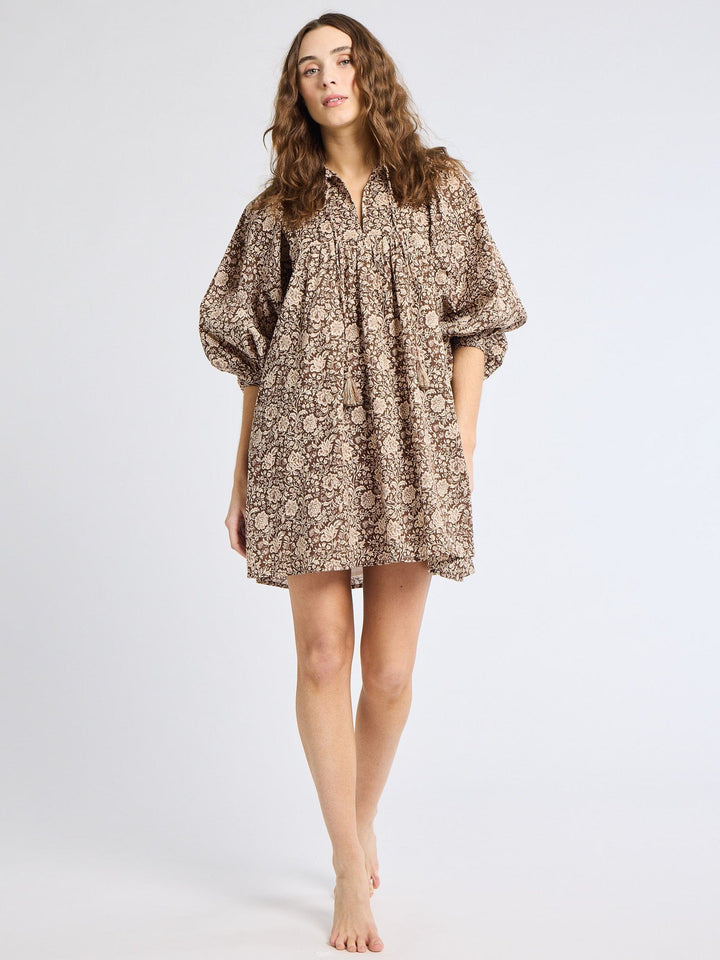 Daisy Dress in Cocoa Floral