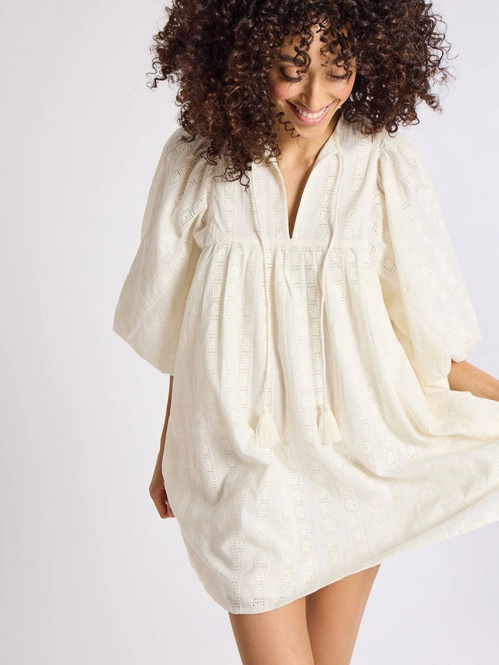 Daisy Dress in Ivory Eyelet