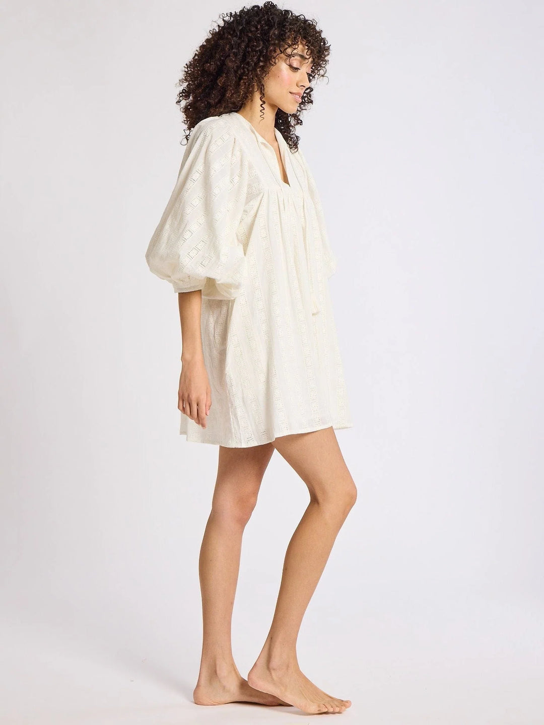 Daisy Dress in Ivory Eyelet