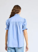 Marnie Top in Blue Oxford