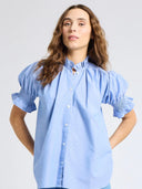 Marnie Top in Blue Oxford