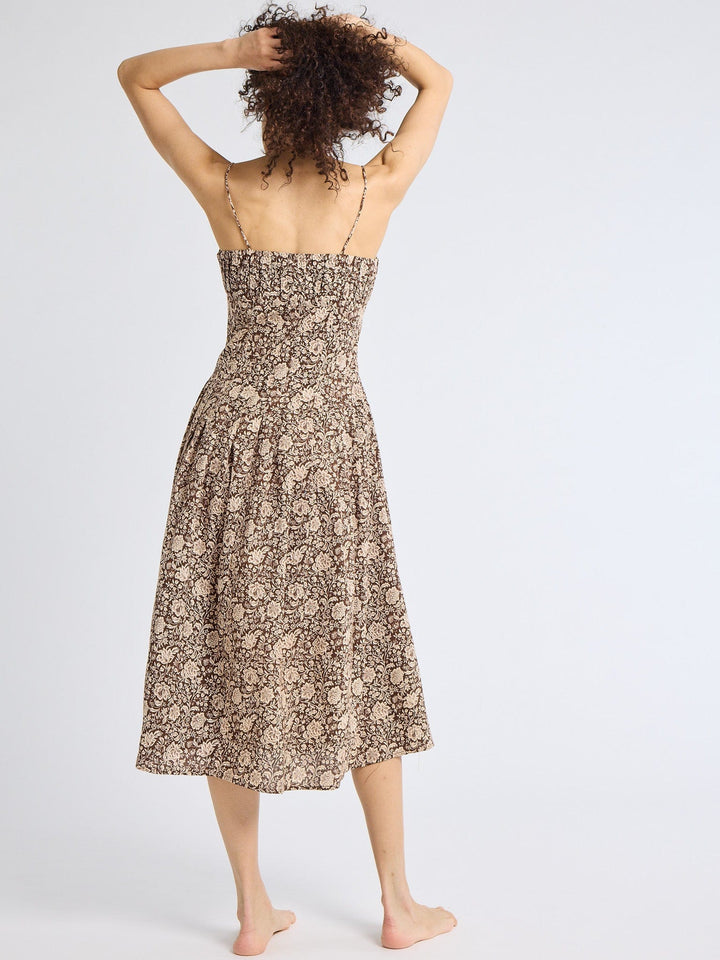 Tully Dress in Cocoa Floral