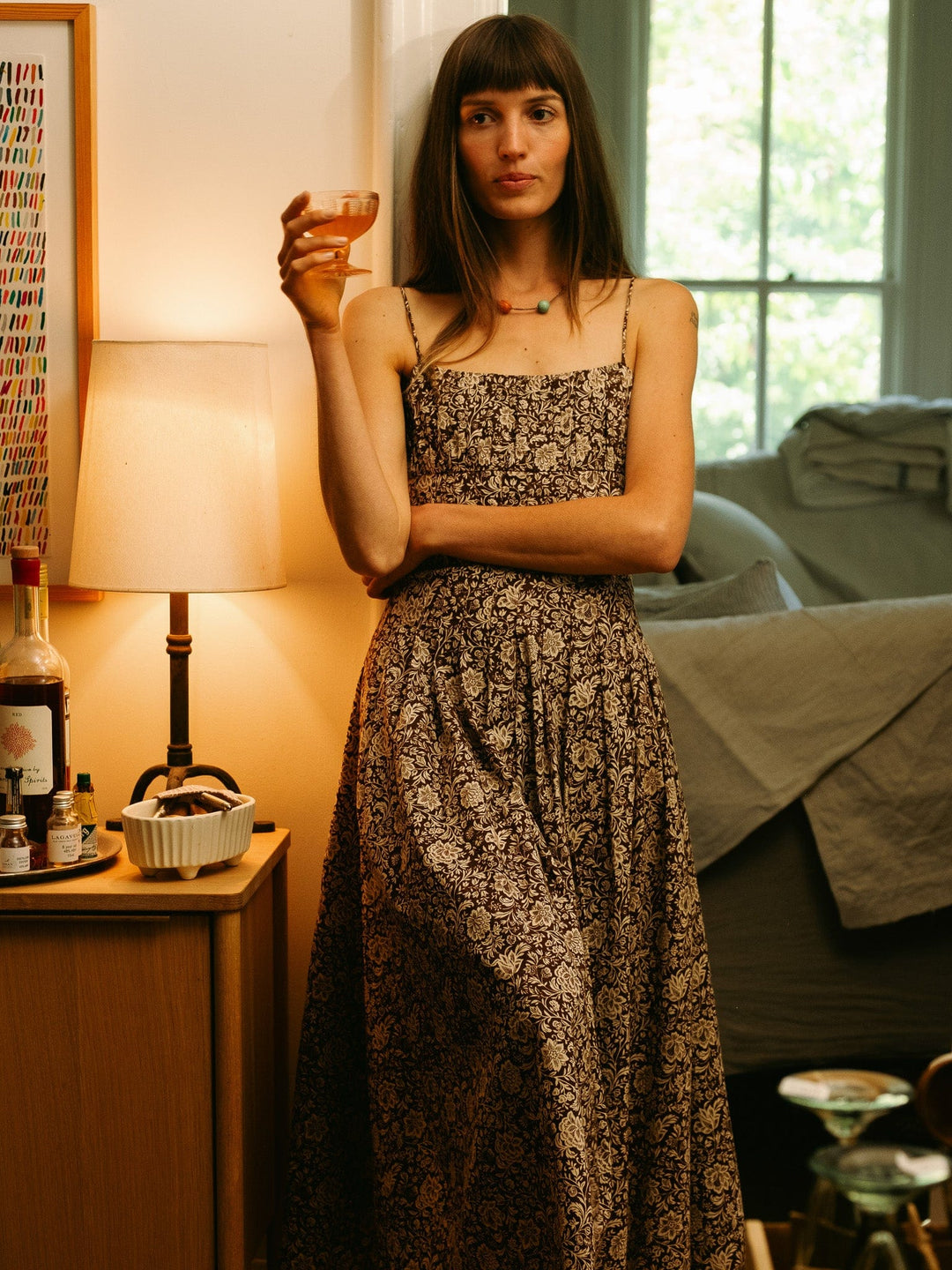 Tully Dress in Cocoa Floral