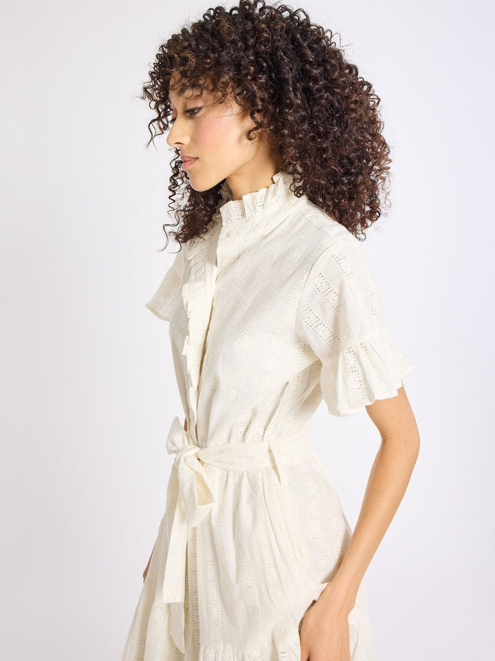 Victoria Dress in Ivory Eyelet