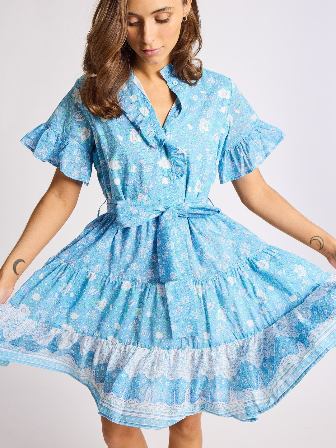 Violetta Dress in Charleston Stripe