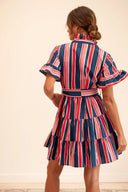 Violetta Dress in Sailing Stripe