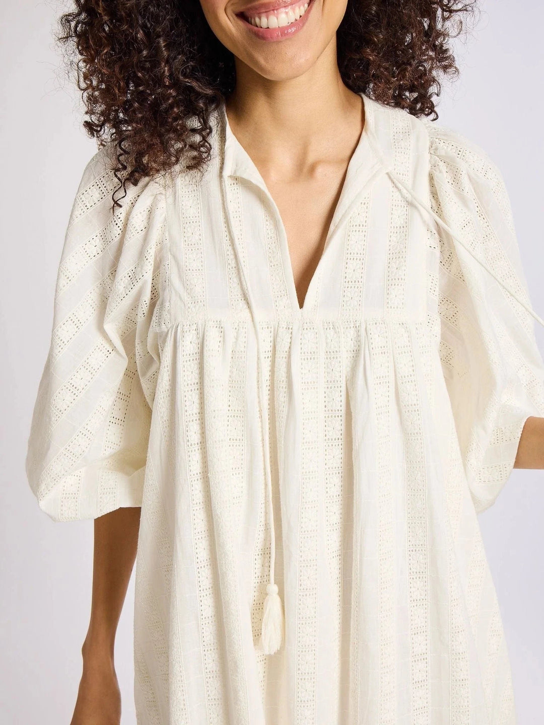 Mille Dress Daisy Dress in Ivory Eyelet