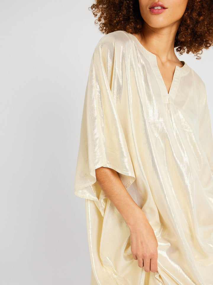 Mille Dress One Size / Gold Beverly Caftan in Gold Lamé