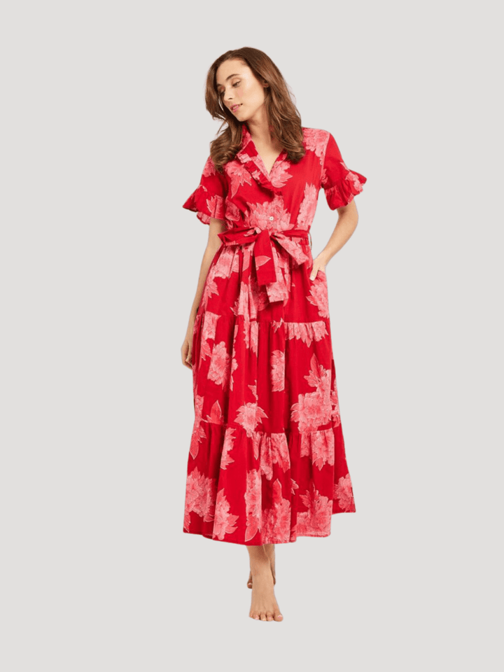 Mille Dress Victoria Dress in Crimson Floral