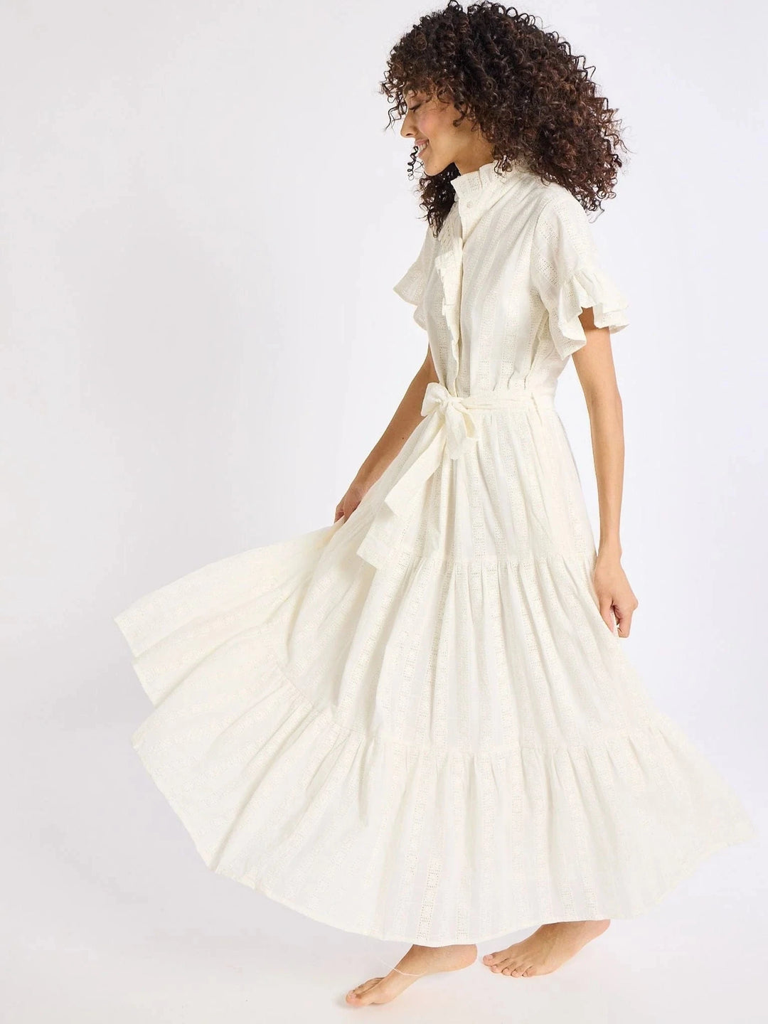 Mille Dress Victoria Dress in Ivory Eyelet