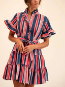 Mille Dress Violetta Dress in Sailing Stripe